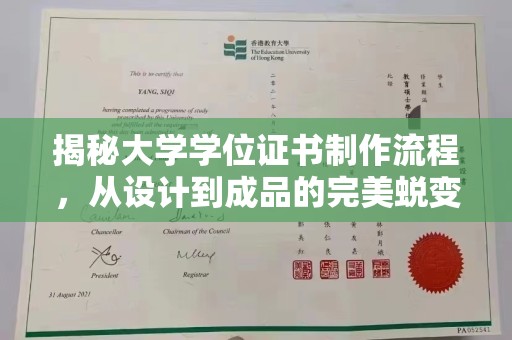 新宾揭秘大学学位证书制作流程，从设计到成品的完美蜕变