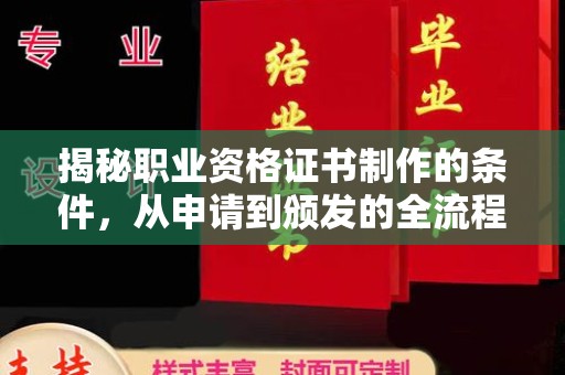 新宾揭秘职业资格证书制作的条件，从申请到颁发的全流程解析