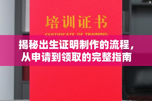 新宾揭秘出生证明制作的流程，从申请到领取的完整指南