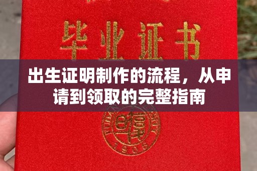 新宾出生证明制作的流程，从申请到领取的完整指南