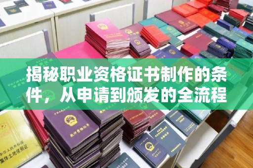 新宾揭秘职业资格证书制作的条件，从申请到颁发的全流程解析