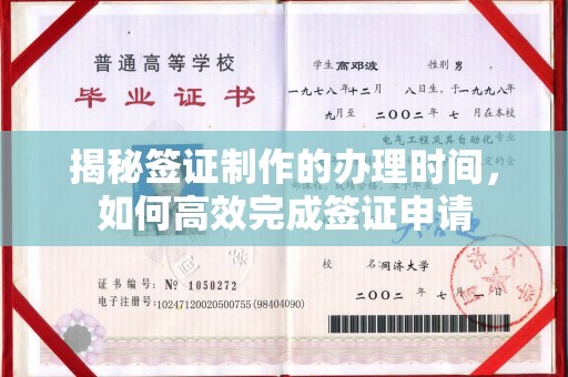 新宾揭秘签证制作的办理时间，如何高效完成签证申请
